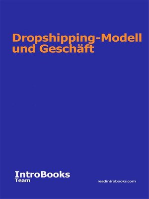 cover image of Dropshipping-Modell und Geschäft